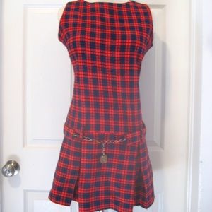 1960s Mod Scooter dress plaid